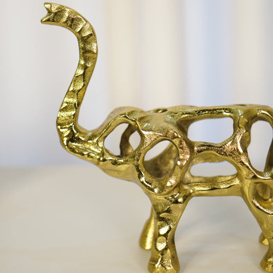 Modern Gold Elephant Decorative Sculpture