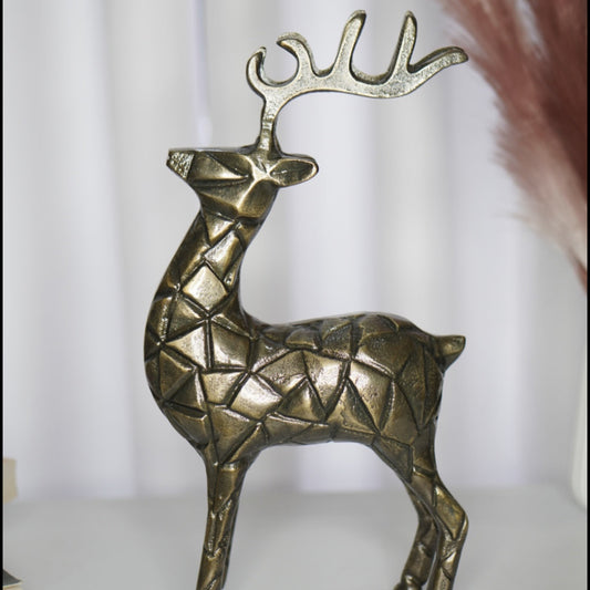 Geometric Deer Decorative Sculpture
