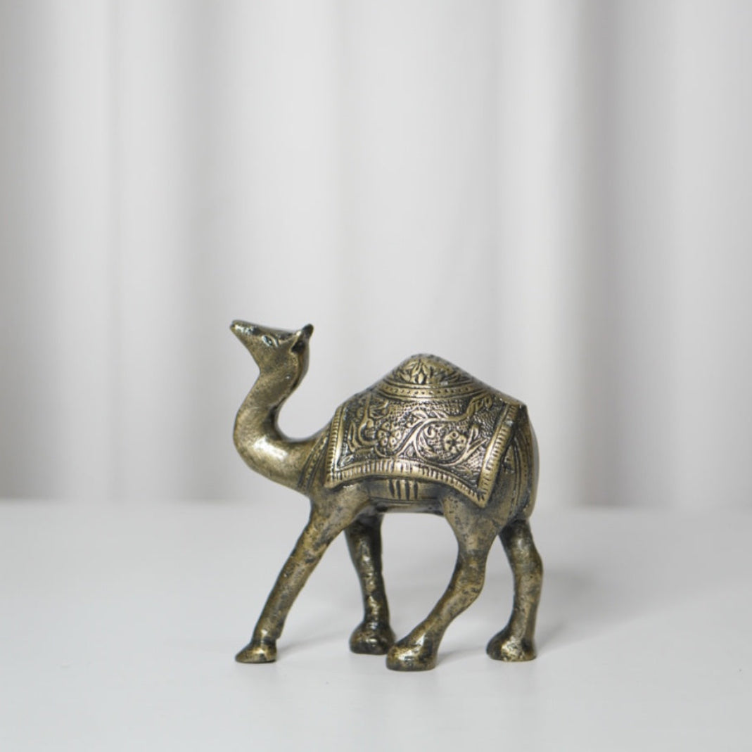 Antique Gold Camel Decorative Sculpture