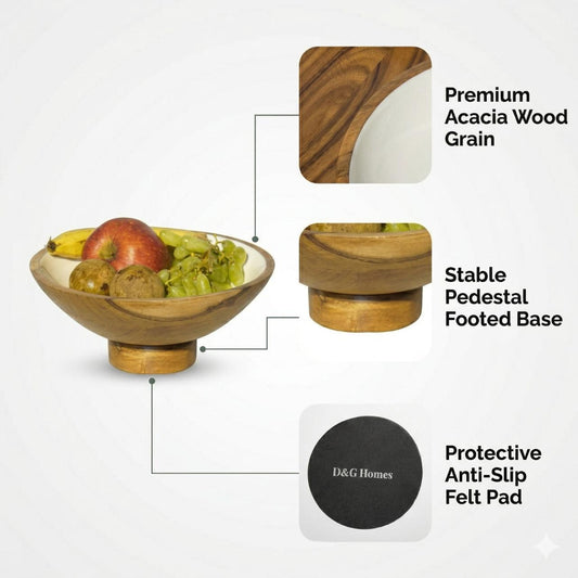 WOODEN BOWL IN ENAMEL